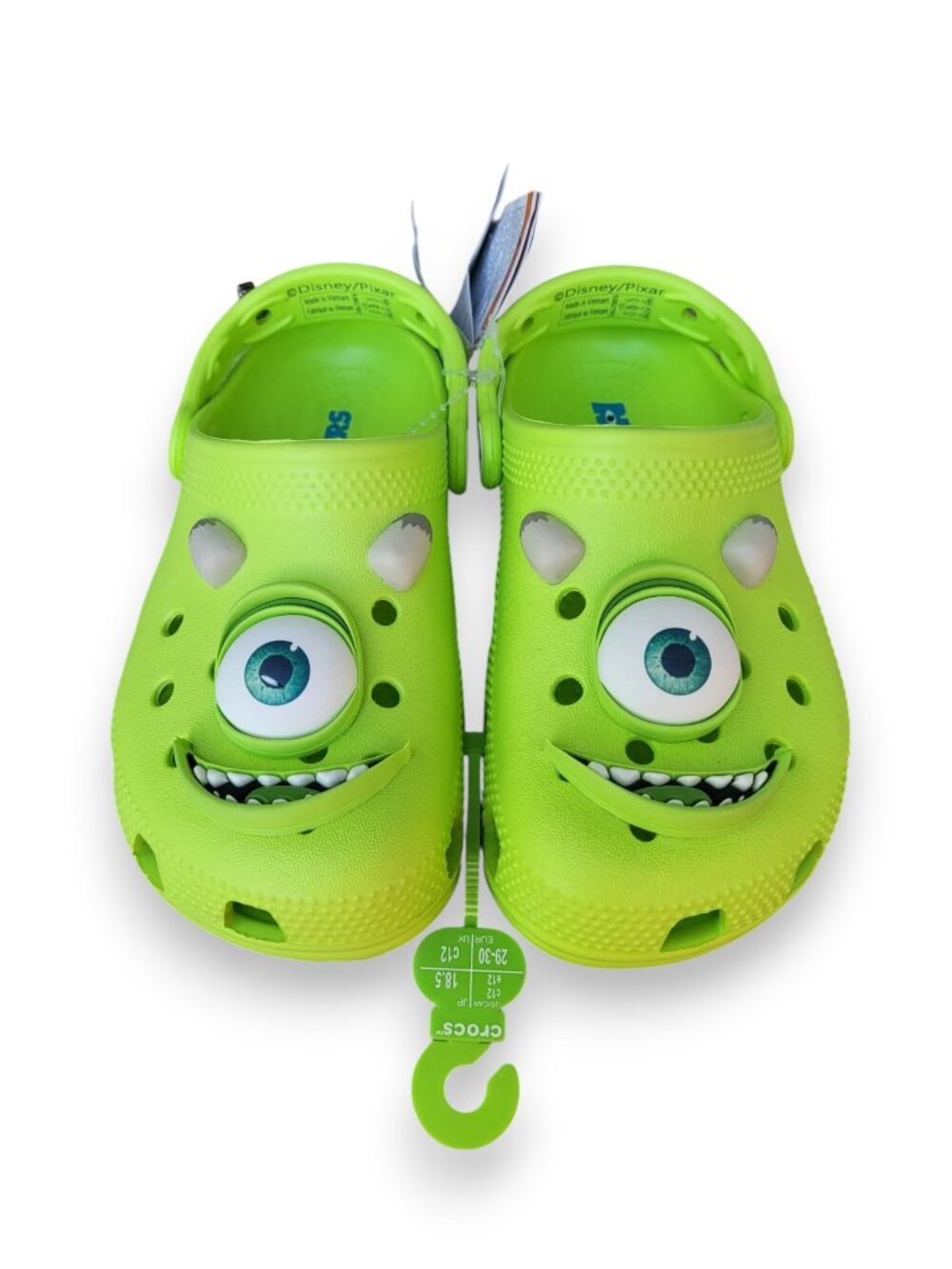 Disney Pixar Monsters Inc Mike Wazowski Crocs – Kids Size C12 (NWT)